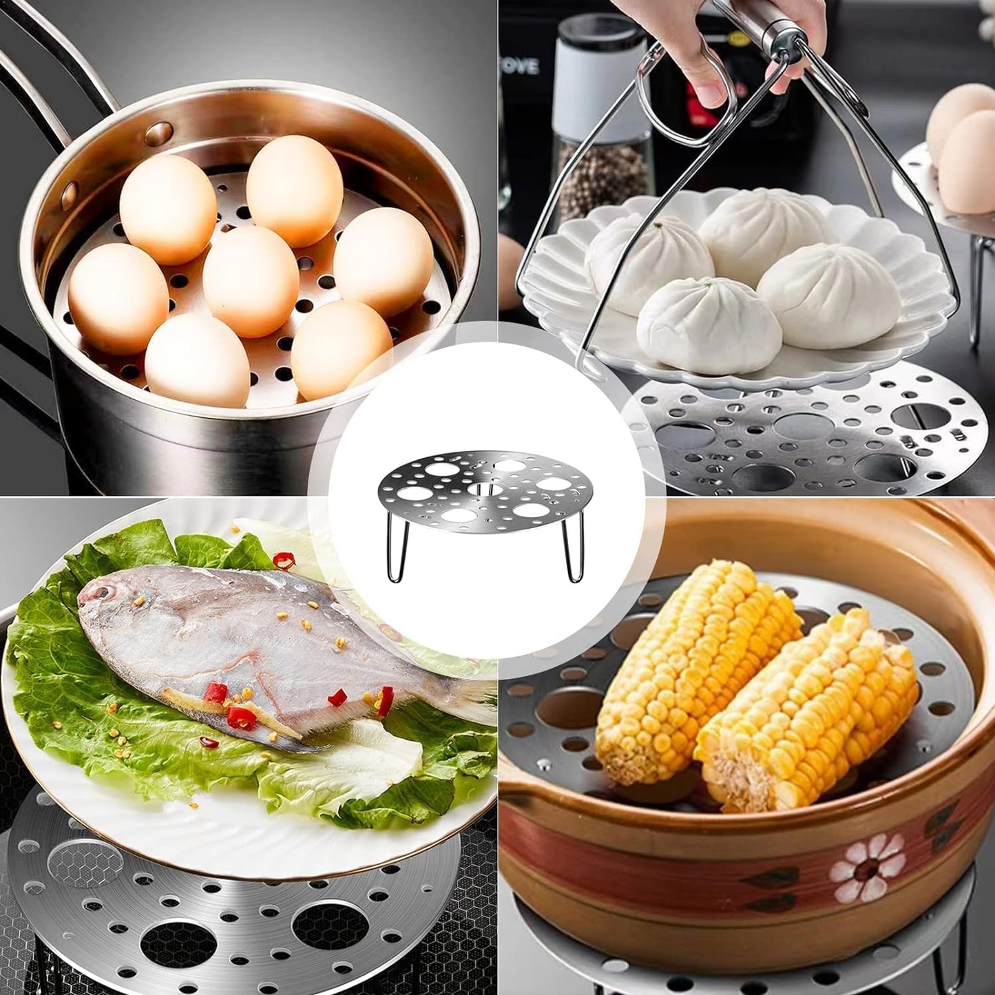 Stainless Steel Egg-Multipurpose Steaming Rack